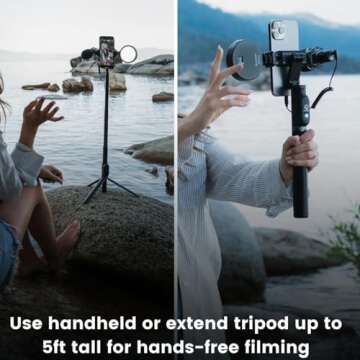 Lume Cube Mobile Creator Kit 2.0 - Portable Selfie Phone Holder with Adjustable Tripod Stand, LED Light & Built-in Mic - Bicolor Selfie Light for Social Media, Vlogging, & Video Content