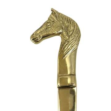 Madison Bay Company Polished Brass Horse Head Letter Opener, 6.25 Inches Long