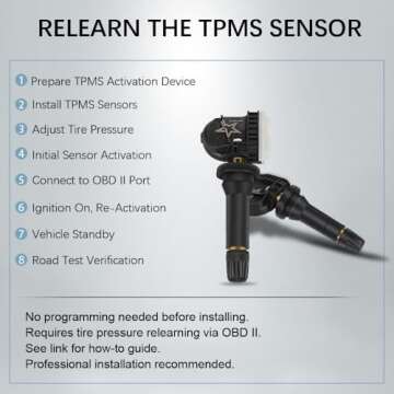 4-Pack TPMS Sensors for Chevy GM Vehicles 315MHz