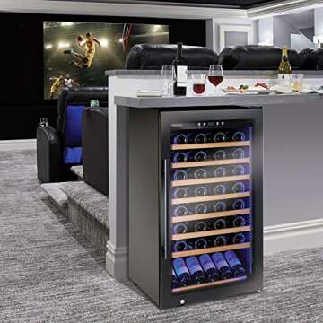 Wine Enthusiast Classic L 80 Bottle Wine Cellar - Freestanding Wine Refrigerator