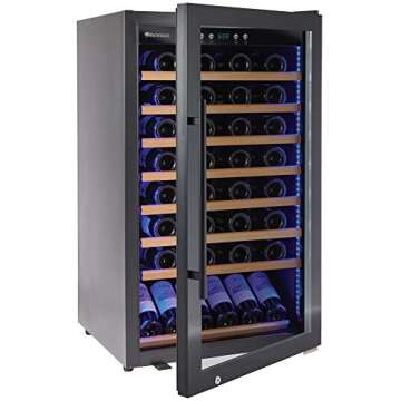 Wine Enthusiast Classic L 80 Bottle Wine Cellar - Freestanding Wine Refrigerator