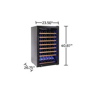 Wine Enthusiast Classic L 80 Bottle Wine Cellar - Freestanding Wine Refrigerator