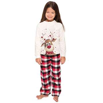 LIONVI Family Matching Christmas Pajamas Set Cotton Xmas Deer Holiday Pajamas Sleepwear Dad Mom Kids PJs (Kids, 2T, A)