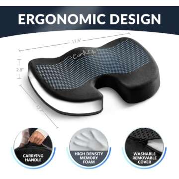 ComfiLife Gel Seat Cushion for Pain Relief & Comfort