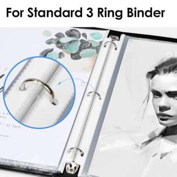 KTRIO 200 Pack Sheet Protectors 8.5 x 11 inch, Clear Page Protector for 3 Ring Binder, Plastic Sleeves for Binders, Top Loading Paper Sheets Document Sleeve Letter Size, Office & Home