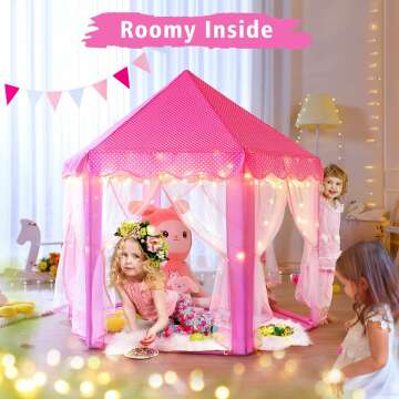 Monobeach Princess Tent with Lights for Girls