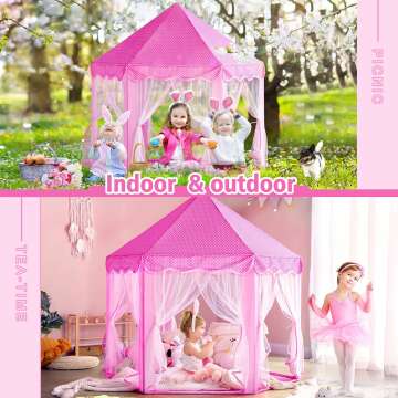 Monobeach Princess Tent with Lights for Girls