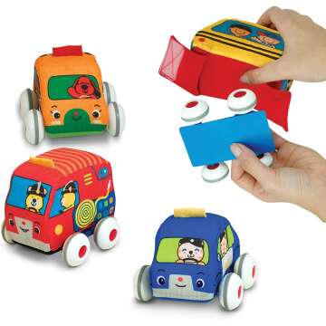 Soft Pull-Back Vehicle Set for Babies & Toddlers