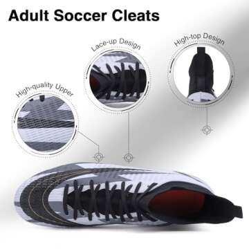 Soccer Cleats Mens Women Soccer Shoes Gmens Football Cleats Tacos De Futbol para Hombre Guayos De Fútbol Football Shoes Youth Professional Turf Soccer Training Shoes High Top Football Boots AG/FG