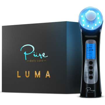 Pure Daily Care Luma - 4 in 1 Skin Therapy Wand - Ion Therapy LED Light Machine - Wave Stimulation- Massage - Anti Aging - Lift & Firm Tighten Skin Wrinkles