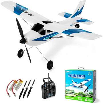 Top Race Remote Control Airplane - 3 Channel RC Plane for Kids & Adults