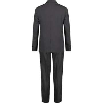 Van Heusen Boys' Big 2-Piece Formal Suit Set, Black, 16 Husky