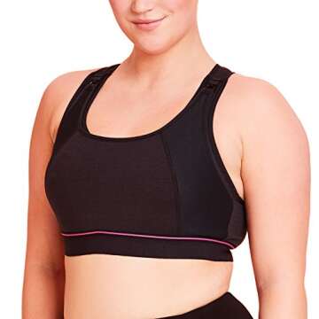 La Leche League Women's Wireless Nursing Sports Bra High Impact Support Nursing Bra