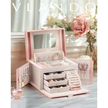 Stylish Vlando Jewelry Box Organizer for Women