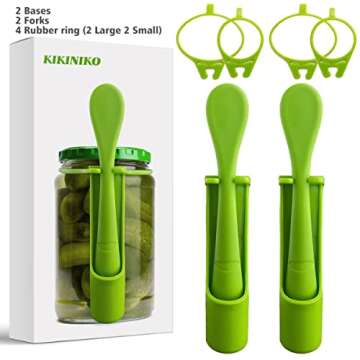 Pickle Fork 2 Pack pickle grabber, olive fork pickle picker pickle gift kitchen gadgets pickle gifts pickle forks for the jar pickle holder