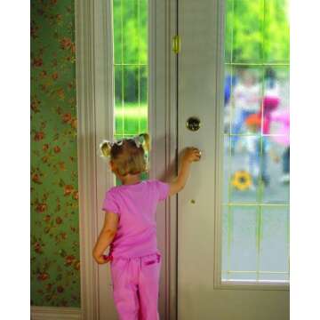 Cardinal Gates Door Guardian - Door Lock Security & Door Reinforcement for Inward Swinging Doors - Child Safety Locks for Doors - White