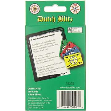 Dutch Blitz - Fast Paced Card Game for 2-4 Players Ages 8+, 160 Cards, Easy to Learn