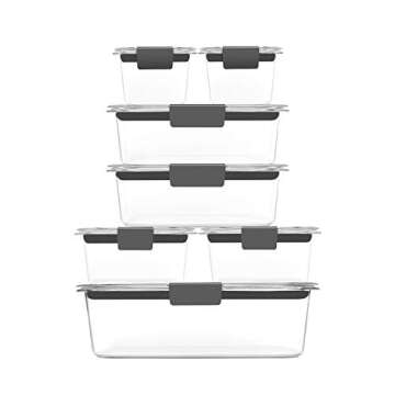 Rubbermaid Brilliance BPA Free Food Storage Containers with Lids