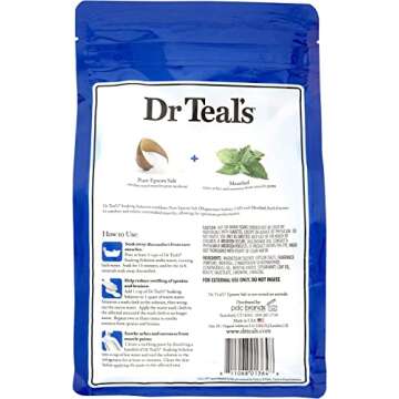 Dr Teal's Pre & Post Workout Bath Soak Gift Set (2 Pack, 3lbs Ea) - 15 Minute Power Soak with Magnesium Sulfate & Menthol - Essential Oils Blended with Pure Epsom Salt Eases Aches & Speeds Up Recovery