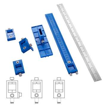 TOURACE Cabinet Hardware Jig Mounting Template Drill Guide Sleeve Drawer Pull Jigs Handle jig Power Tools Drilling Punch Locator Wood Drilling Dowelling Woodworking Kit for Cabinets Knobs