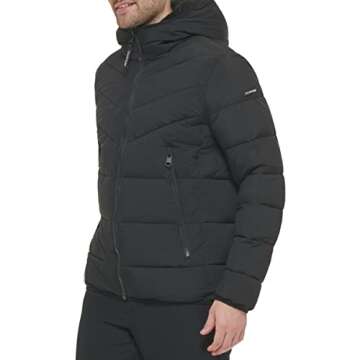 Calvin Klein Men's Puffer Jacket with Sherpa Hood