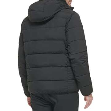 Calvin Klein Men's Puffer Jacket with Sherpa Hood