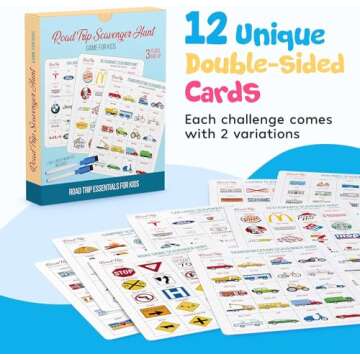 WELL BALANCED Car Bingo - Road Trip Essentials: Car Activities and Games for Kids Ages 4-8