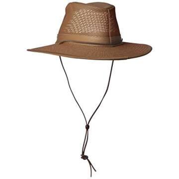 Henschel Aussie Mesh Breezer Hat - Packable Sun Protection for Outdoor Activities. Ideal for Hiking, Fishing & Camping. (US, Alpha, Medium, Earth)