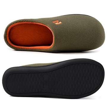 RockDove Men's Original Two-Tone Memory Foam Slipper, Size 9-10 US Men, Hunter Green