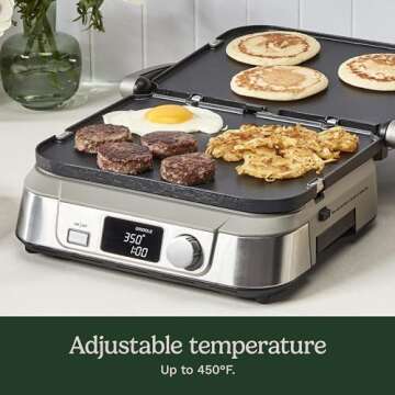 Cuisinart GR-5BP1 Electric Griddler: 5-in-1 Versatility, LCD Display & Stainless Steel