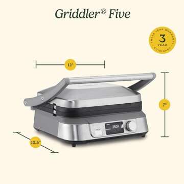 Cuisinart GR-5BP1 Electric Griddler with LCD Display