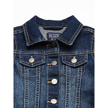 The Children's Place Baby Girls And Toddler Girls Basic Denim Jacket,China Blue,6-9MONTHS