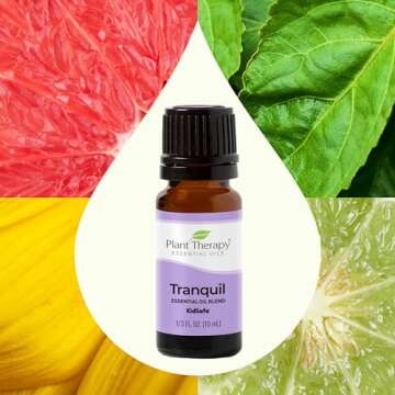 Plant Therapy Tranquil Essential Oil Blend - Peace & Calming Blend 100% Pure, Undiluted, Natural Aromatherapy, Therapeutic Grade 10 mL (1/3 oz)