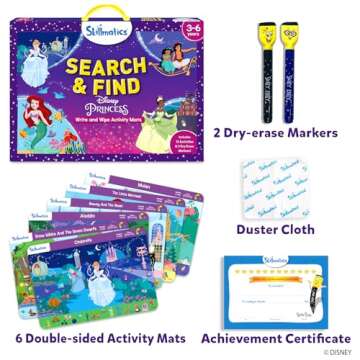 Skillmatics Preschool Learning Activity - Search and Find Disney Princess, Educational Game for Kids, Toddlers Who Love Toys, Art & Craft Activities, Gifts for Girls and Boys Ages 3, 4, 5, 6