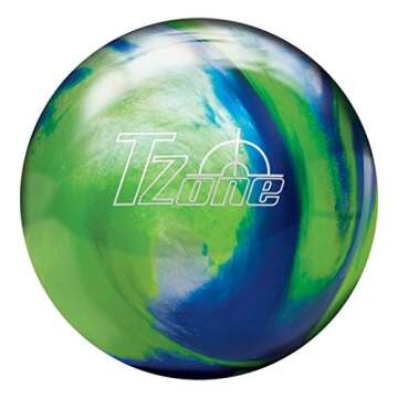 Brunswick Tzone Ocean Reef Bowling Ball Tzone Ocean Reef Bowling Ball, Green/Blue/Silver, 8 lb