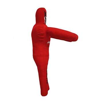 Infinix Sports Kids Grappling Dummy BJJ Wrestling Dummy for Kids Youth MMA Boxing Dummies Brazilian Jiu Jitsu Dummy Children Punching Dummy 110cm UNFILLED (Red)