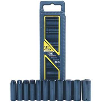 STANLEY Drive Socket Set, 1/2-Inch, SAE, Deep Impact, 11 Piece (97-125)