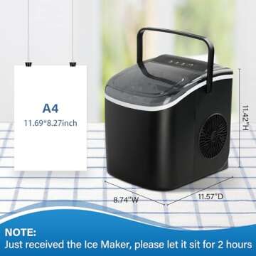 HealSmart Ice Maker - 9 Cubes in 6 Mins, Self-Cleaning