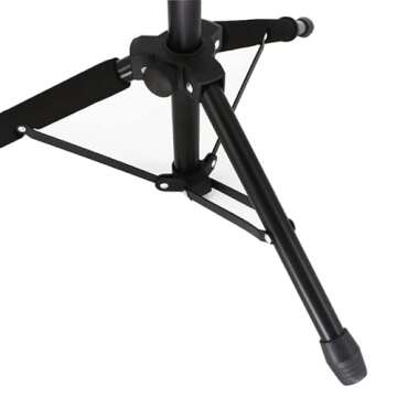 Clef Audio Labs Universal Upright Floor Guitar Stand - Gravity Self-Locking Mechanism, Height-Adjustable, Portable with Guitar Bag Hook, for Acoustic, Electric, Bass Guitars, Guitar picks included