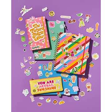 ban.do Sticker Book with Over 700 Assorted Stickers, 35 Sticker Sheets with Fun Stickers, Colorful Sticker Pack with Aesthetic Stickers for Scrapbooking Planners or Journals, Issue 8