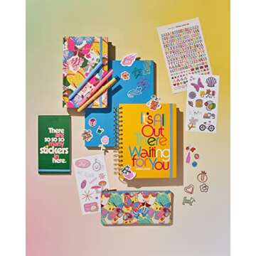 ban.do Sticker Book with Over 700 Assorted Stickers, 35 Sticker Sheets with Fun Stickers, Colorful Sticker Pack with Aesthetic Stickers for Scrapbooking Planners or Journals, Issue 8