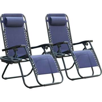 Comfortable Homall Zero Gravity Chairs - Set of 2 for Outdoor Relaxation