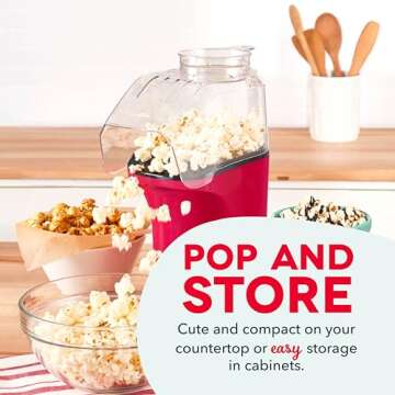 DASH Hot Air Popcorn Popper - Pops 16 Cups Easily