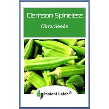 100 Clemson Spineless Okra Seeds for Planting Non GMO Heirloom Seeds Fresh Garden Seed