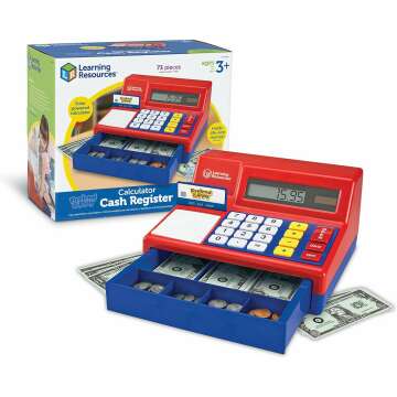 Interactive Kids Cash Register Toy for Early Math Fun and Skills Development