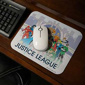 Justice League Hall of Justice Low Profile Thin Mouse Pad Mousepad