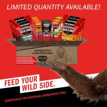 Jack Link's Spicy Beef Jerky Gift Basket Variety Pack - Includes Beef Jerky, Meat Sticks, and Beef Steaks, Great Gift for Men, Perfect Hunting Trip Snacks, 15-Piece Assorted Spicy Jerky Gift Pack