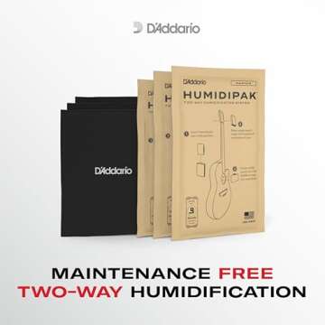 D'Addario Accessories Guitar Humidifier Packs - Two-Way Humidification System Conditioning Packets - For Maintaining Proper Guitar Humidification Level - 3 Maintain Replacement Packets