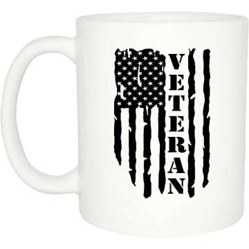 Tattered USA Flag Veteran Coffee Mug