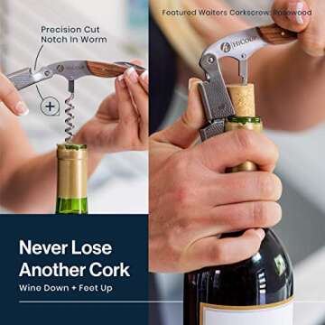 Hicoup Wine Opener: Professional Corkscrew with Foil Cutter & Cap Remover